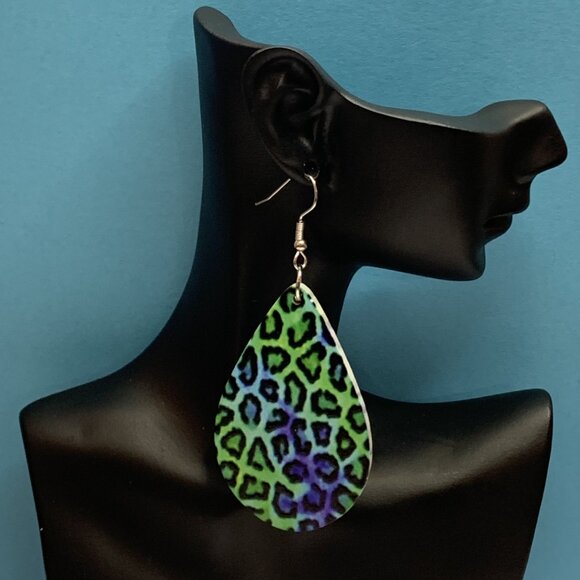 Leopard Print Earrings, Animal Print, Animal Print Jewelry, Safari Earring, Gift - Picture 3 of 8